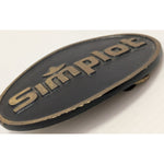 Oval Simplot Belt Buckle Cast Metal Company Logo DynaBuckle Provo Utah Vintage