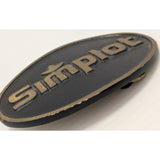 Oval Simplot Belt Buckle Cast Metal Company Logo DynaBuckle Provo Utah Vintage