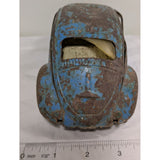 Rusty 8" AS-IS Blue Tonka VW Junkyard Bug 1970s Volkswagen Beetle Pressed Steel Toy Car