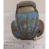 Rusty 8" AS-IS Blue Tonka VW Junkyard Bug 1970s Volkswagen Beetle Pressed Steel Toy Car