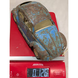 Rusty 8" AS-IS Blue Tonka VW Junkyard Bug 1970s Volkswagen Beetle Pressed Steel Toy Car