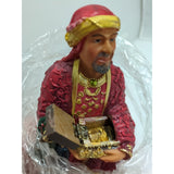 9" Three Kings Gifts Real Life Nativity Wise Men With Gifts & Star. Resin.