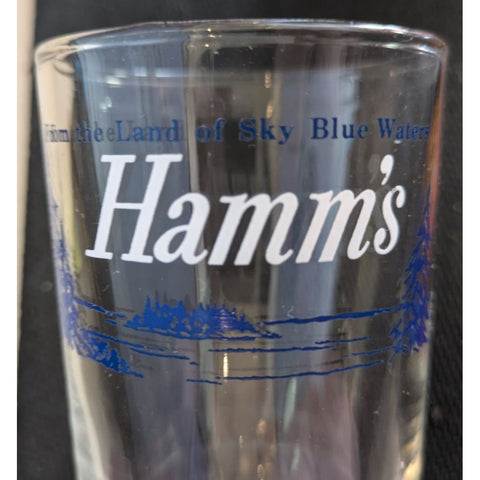 3.5" Hamm's Vintage Collectors Beer Glass Tumbler Scenic Landscape Design