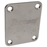 2x2.5" Ibanez Chrome Metal Neck Plate With Mounting Holes Guitar Part Emblem Badge