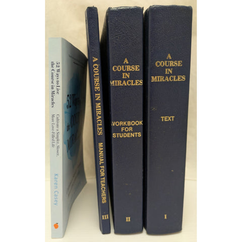 A Course In Miracles Text Workbook Manual Complete 3 Book Set 52 Ways to Live Karen Casey Companion