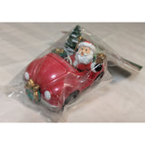 Kurt Adler Red VW Bug Santa Tree Bell Car Ornament Resin Christmas Decoration