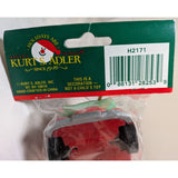 Kurt Adler Red VW Bug Santa Tree Bell Car Ornament Resin Christmas Decoration