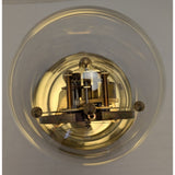 AS-IS Kundo Kieninger & Obergfell 400-Day Mantel Clock Glass Dome Brass Vintage Germany Anniversary