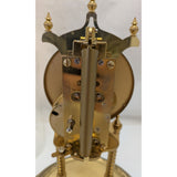 AS-IS Kundo Kieninger & Obergfell 400-Day Mantel Clock Glass Dome Brass Vintage Germany Anniversary