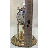 AS-IS Kundo Kieninger & Obergfell 400-Day Mantel Clock Glass Dome Brass Vintage Germany Anniversary