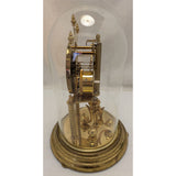 AS-IS Kundo Kieninger & Obergfell 400-Day Mantel Clock Glass Dome Brass Vintage Germany Anniversary