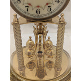AS-IS Kundo Kieninger & Obergfell 400-Day Mantel Clock Glass Dome Brass Vintage Germany Anniversary