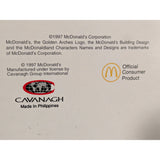 10" 1997 McDonalds Grimace Christmas Cookie Jar Santa Hat Scarf Ceramic Box