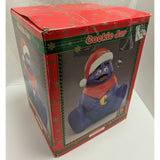 10" 1997 McDonalds Grimace Christmas Cookie Jar Santa Hat Scarf Ceramic Box