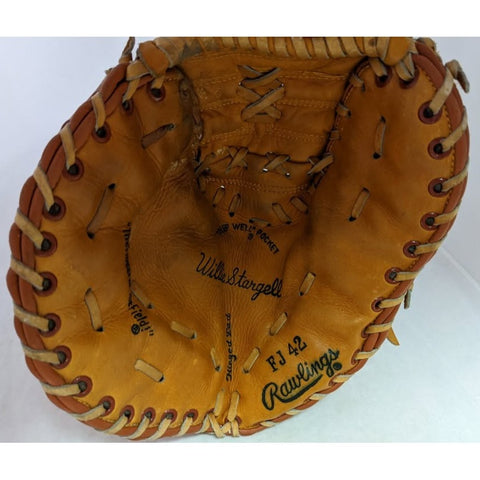 11" FJ42 Willie Stargell Rawlings Endorsed First Base Baseball Glove Mitt Leather LHT