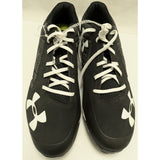 New 16 Charged Yard Low ST Baseball Cleats Shoes Under Armour UA Mens Black White Metal Spiked Synthetic