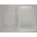 Vintage Pyrex White Turquoise Snowflake White 2 QT Casserole Rectangle 575 B Dish 550 C Lid Space Saver 575B Aqua Blue