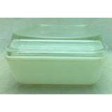 Vintage Pyrex White Turquoise Snowflake White 2 QT Casserole Rectangle 575 B Dish 550 C Lid Space Saver 575B Aqua Blue