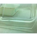 Vintage Pyrex White Turquoise Snowflake White 2 QT Casserole Rectangle 575 B Dish 550 C Lid Space Saver 575B Aqua Blue