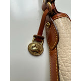 Dooney & Bourke Women's Cream/Brown Hobo Shoulder Bag Small Handbag Vintage