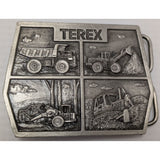 GM Terex Construction Machinery Belt Buckle Bergamot Truck Dump Bulldozer Front End Loader Vintage Heavy Metal Industrial Art