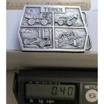 GM Terex Construction Machinery Belt Buckle Bergamot Truck Dump Bulldozer Front End Loader Vintage Heavy Metal Industrial Art