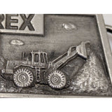 GM Terex Construction Machinery Belt Buckle Bergamot Truck Dump Bulldozer Front End Loader Vintage Heavy Metal Industrial Art