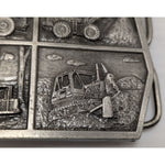 GM Terex Construction Machinery Belt Buckle Bergamot Truck Dump Bulldozer Front End Loader Vintage Heavy Metal Industrial Art