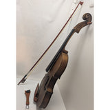 4/4 Full Size Violin Project Unmarked Handmade Wood With Bow & Case