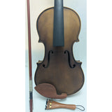 4/4 Full Size Violin Project Unmarked Handmade Wood With Bow & Case
