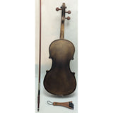 4/4 Full Size Violin Project Unmarked Handmade Wood With Bow & Case
