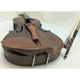 4/4 Full Size Violin Project Unmarked Handmade Wood With Bow & Case