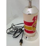 1987 San Francisco 49ers NFL Table Lamp Football P&K Vintage Rotating Disco LED Party Light