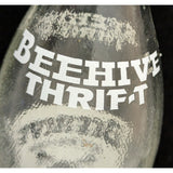 11" Beehive Thrift-T 32oz Glass QT Bottle Beverages 1968 Bee Hive Brigham City UT Utah Vintage