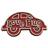 NOS Love Bug Volkswagen VW Bug Beetle Car Fridge Magnet Red & White Rubber