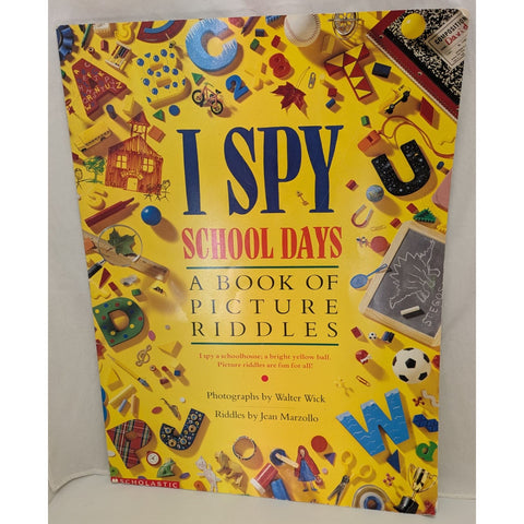 HUGE CLASSROOM SIZE I Spy School Days A Book Of Picture Riddles Walter Wick Jean Marzollo