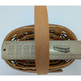 1997 Small 8" Stained Oval Easter Red Green Purple Handle Longaberger Woven Basket 13544