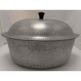 6 QT Club Hammered Cast Aluminum Hammercraft Cookware Dutch Oven Lid USA Vintage