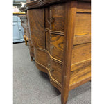 Vanity Oak Dresser Antique Curved Front Mirror AS-IS