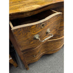 Vanity Oak Dresser Antique Curved Front Mirror AS-IS