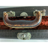 WWII 1946-1949 Veteran University Massachusetts Fort Devens Crocodile Trombone Case Band