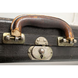 WWII 1946-1949 Veteran University Massachusetts Fort Devens Crocodile Trombone Case Band