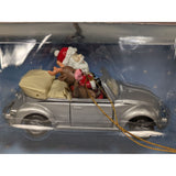 Silver 1999 Maisto Santa Reindeer VW Bug Ornament Die-Cast Classic Volkswagen Convertible Car