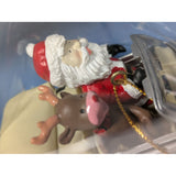 Silver 1999 Maisto Santa Reindeer VW Bug Ornament Die-Cast Classic Volkswagen Convertible Car