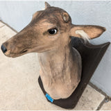 AS-IS Gemmy Buck Singing Mounted Deer Head Animated Trophy Talks Dances Sings 2004 Talking Wall Mount Plaque
