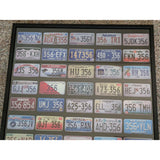 Framed 24"x18" USA 50 State Poster 356 License Plate Collage Art Porsche 356A 356B 2008