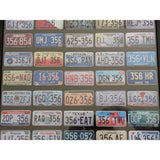 Framed 24"x18" USA 50 State Poster 356 License Plate Collage Art Porsche 356A 356B 2008