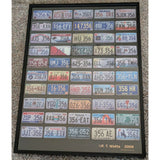 Framed 24"x18" USA 50 State Poster 356 License Plate Collage Art Porsche 356A 356B 2008
