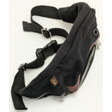 Milide Black Canvas Fanny Pack Adjustable Belt Waist Bag Multiple Pockets Running Travel Bag
