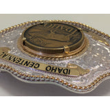 Montana Silversmiths Idaho Centennial Belt Buckle Sterling Silver Plate